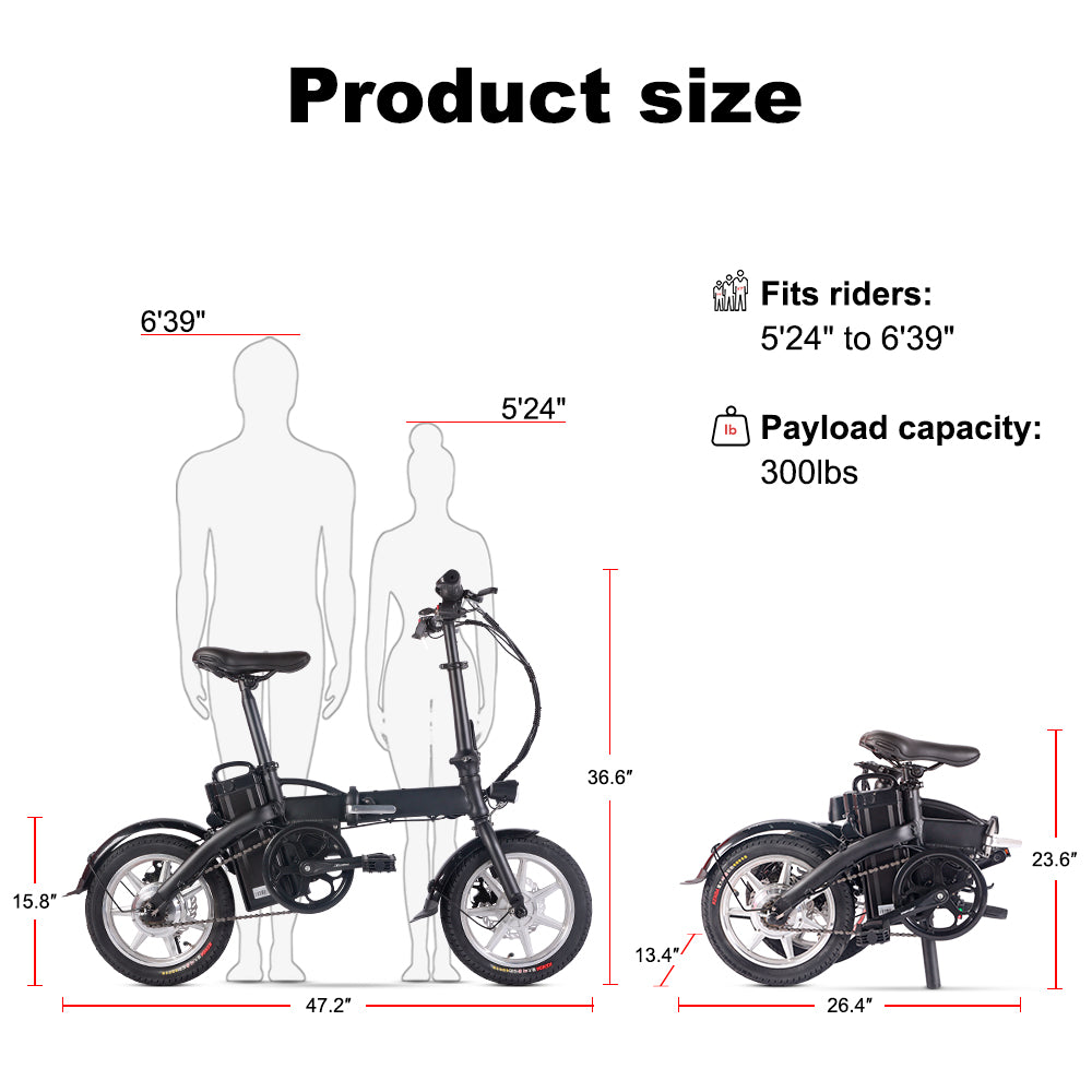 B08D 14” Folding Electric Bike