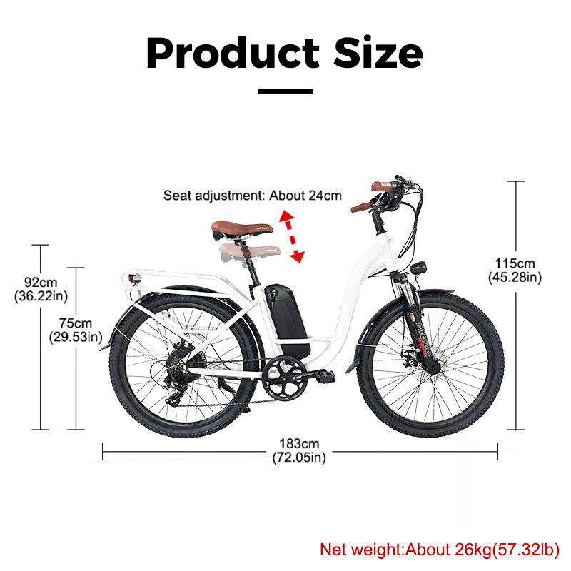 B40 Fat Tire Electric Bike 750W Motor 48V 15Ah Battery