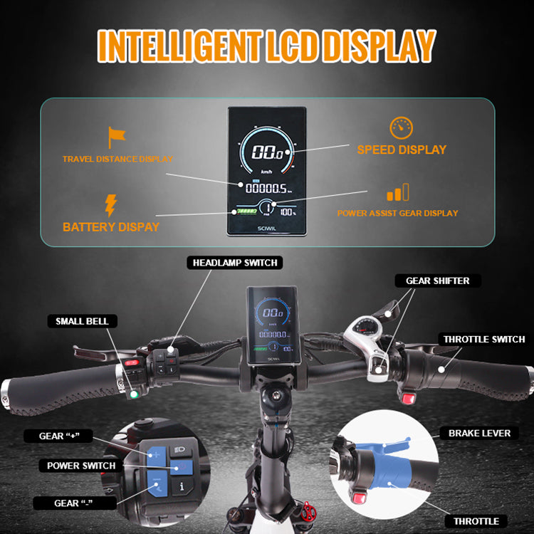 B09A Fat Tire Electric Bike 750W Motor 48V 15Ah Battery