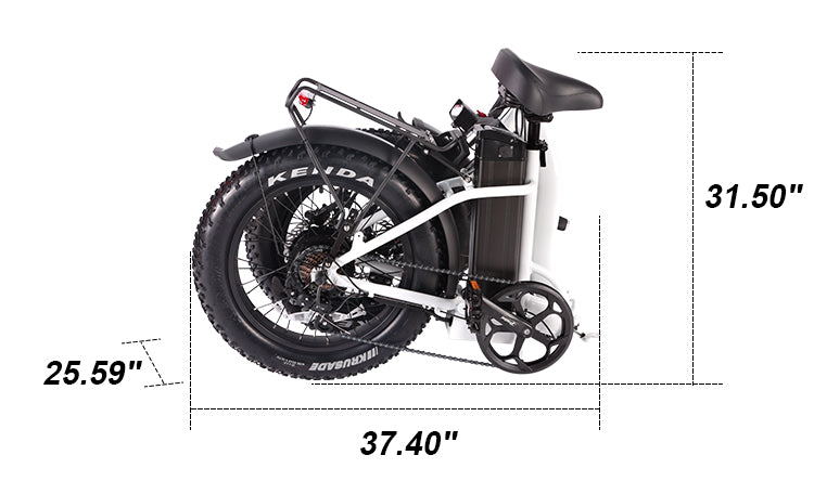 B09A Fat Tire Electric Bike 750W Motor 48V 15Ah Battery
