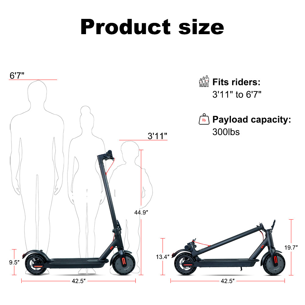 ES05 8.5" Folding Electric Scooter with app control function