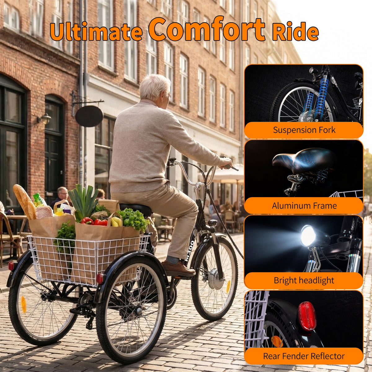M300 — Electric Tricycle (with transmission)