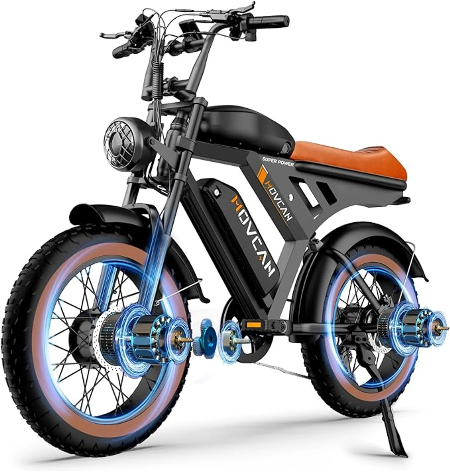 V30 PRO MAX Fat Tire Electric Bike 1000W motor 48V 15.6AH*2 battery