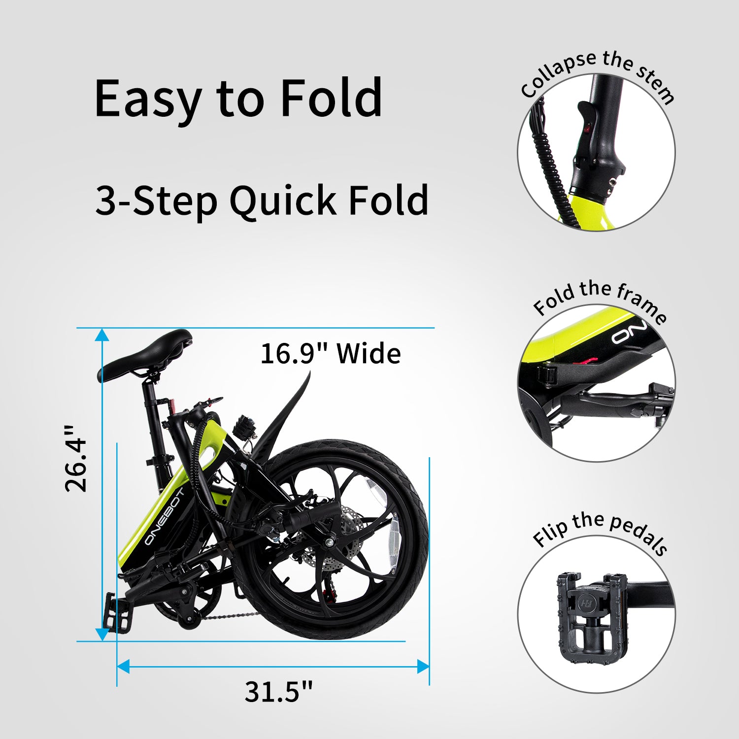 ONEBOT S9 20" Folding E-bike